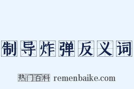 制导炸弹反义词是什么意思的图片